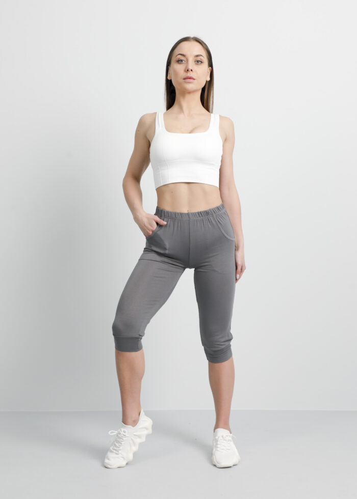 Women Short Plain Leggings - Image 1