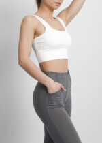 Women Short Plain Leggings - Image 2