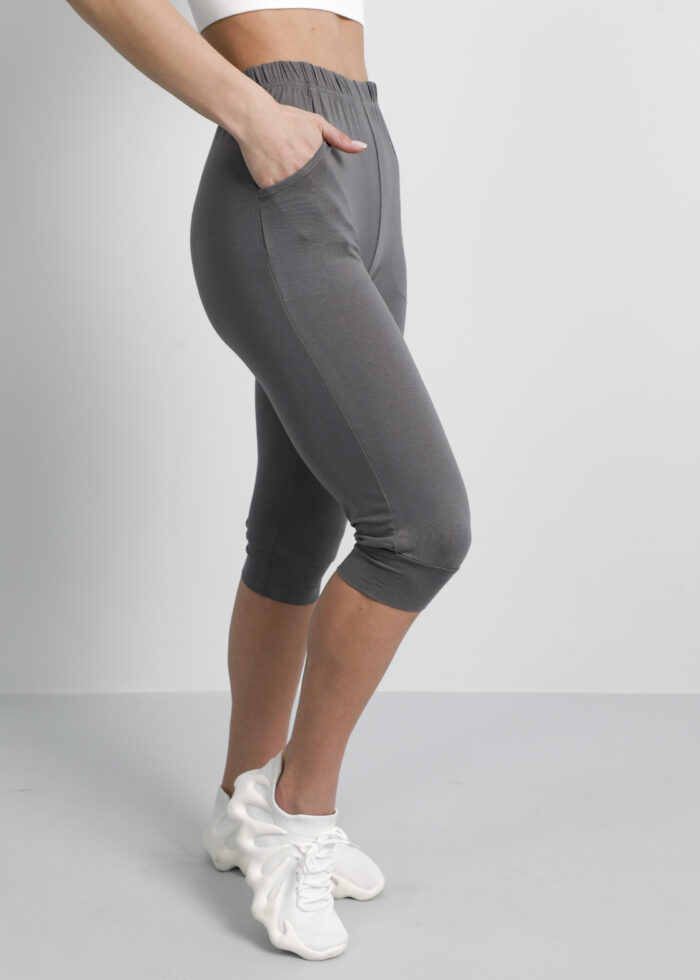 Women Short Plain Leggings - Image 3