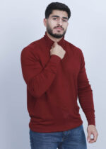 Men Plain High-Neck Blouse - Image 2