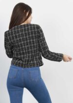 جاكيت نسائي كاروهات قصير - الصورة 4