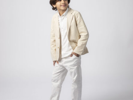 Kids Boy Kittan Plain Blazer
