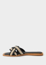 Women Leather and Fabric Slipper - Image 5