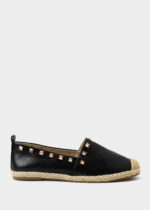 Women Leather and Straw Ballerina Shoes