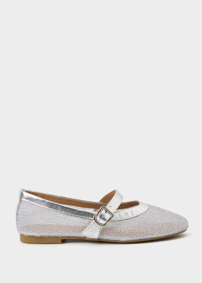 Women Mesh Fabric Ballerina Shoes - Image 1