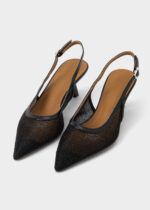 Women Mesh Fabric Heels Sandal - Image 2