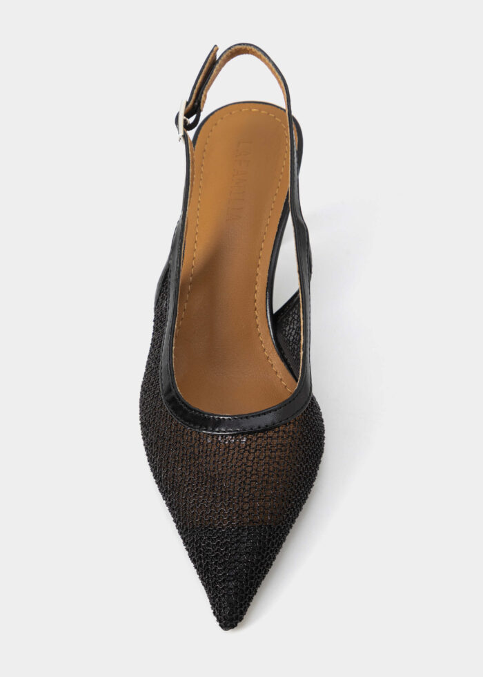 Women Mesh Fabric Heels Sandal - Image 3
