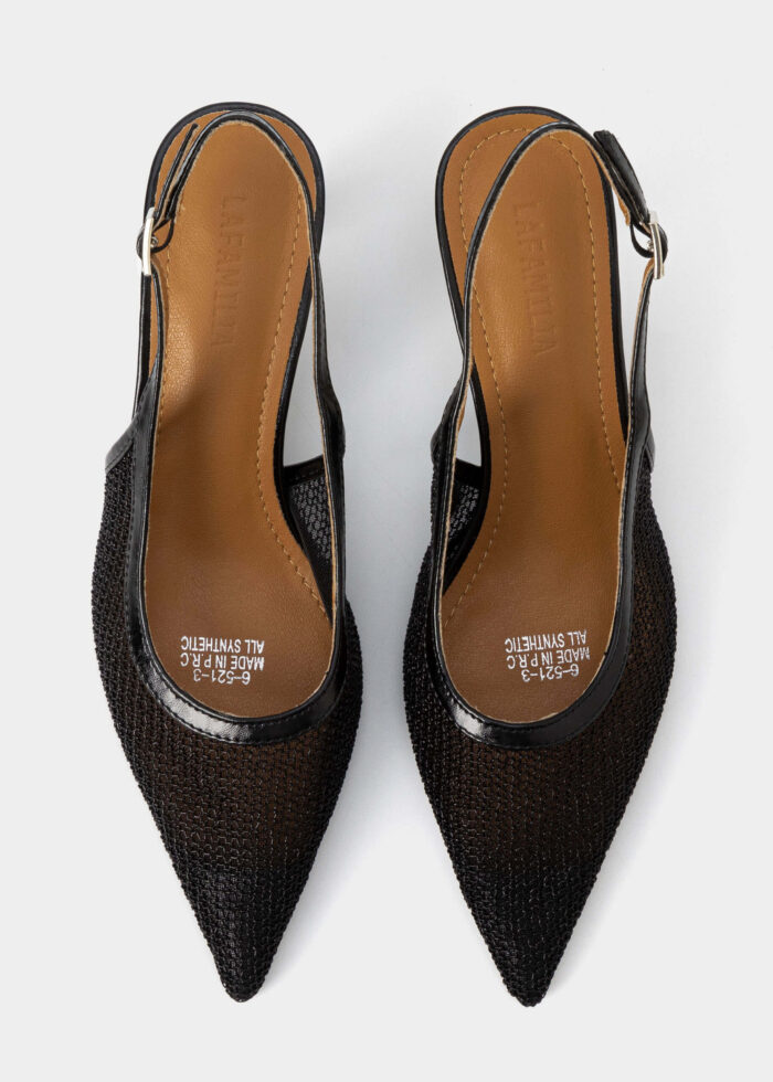 Women Mesh Fabric Heels Sandal - Image 4