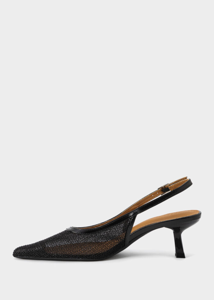 Women Mesh Fabric Heels Sandal - Image 5