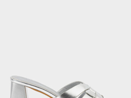 Women Leather Heels Slipper