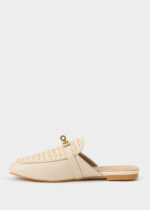 Women Leather and Straw Slipper - Image 5