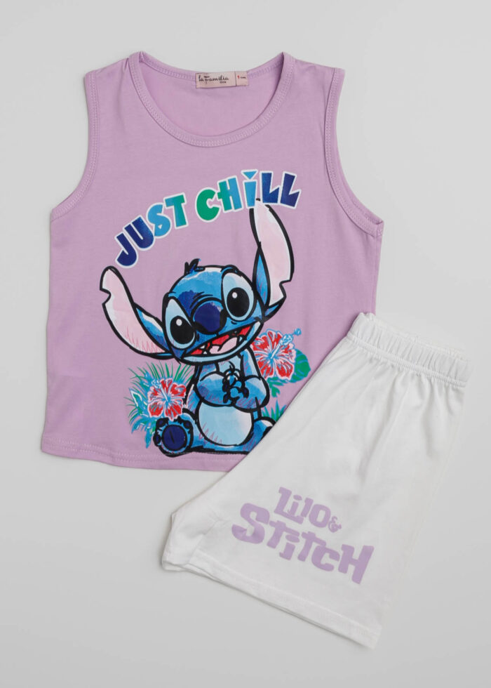 Baby Girl "Lilo & Stitch" Printed Two-Pieces Pajama - Image 1