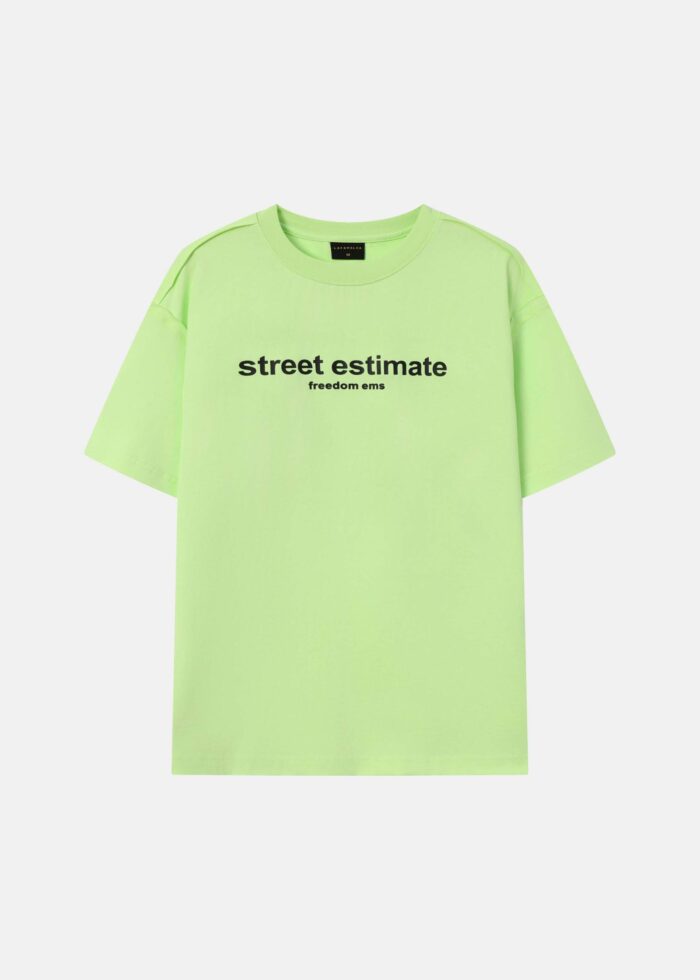 Men "Street Estimate" Printed T-Shirt - Image 1