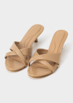 Women Patent Leather Heels Slipper - Image 2