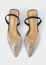 Women Strass and Pearls Decor Heels Sandal - Image 4