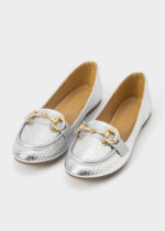 Women Braided Leather Ballerina Shoes - Image 2
