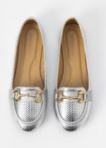 Women Braided Leather Ballerina Shoes - Image 4