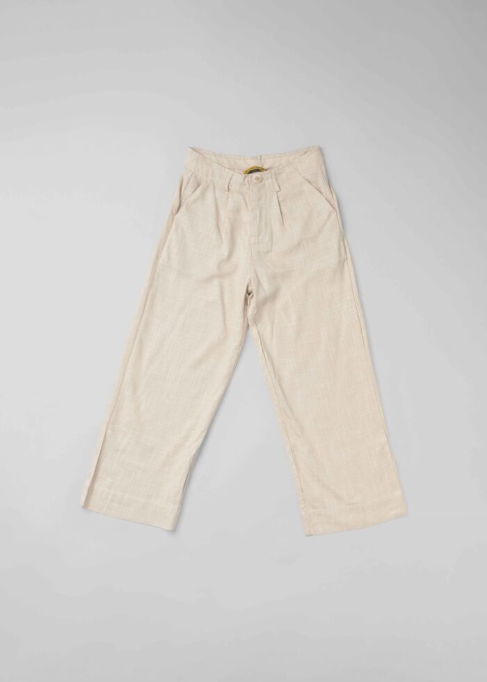 Kids Girl Linen Flow Trouser - Image 1