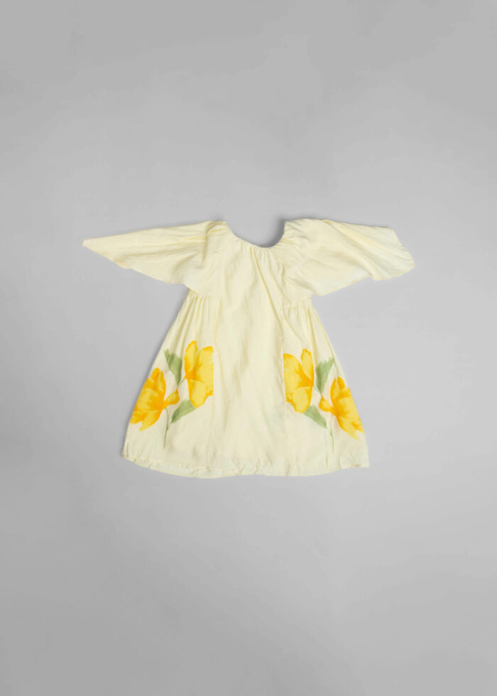 Kids Girl Flowers Decor Dress - Image 1