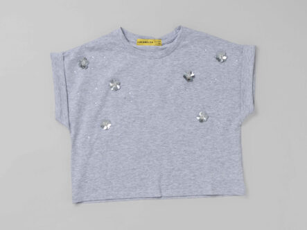 Kids Girl Beads Decor T-shirt