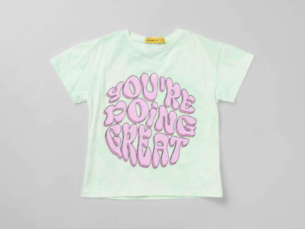 Kids Girl "Yor're Doing Great" Printed T-Shirt