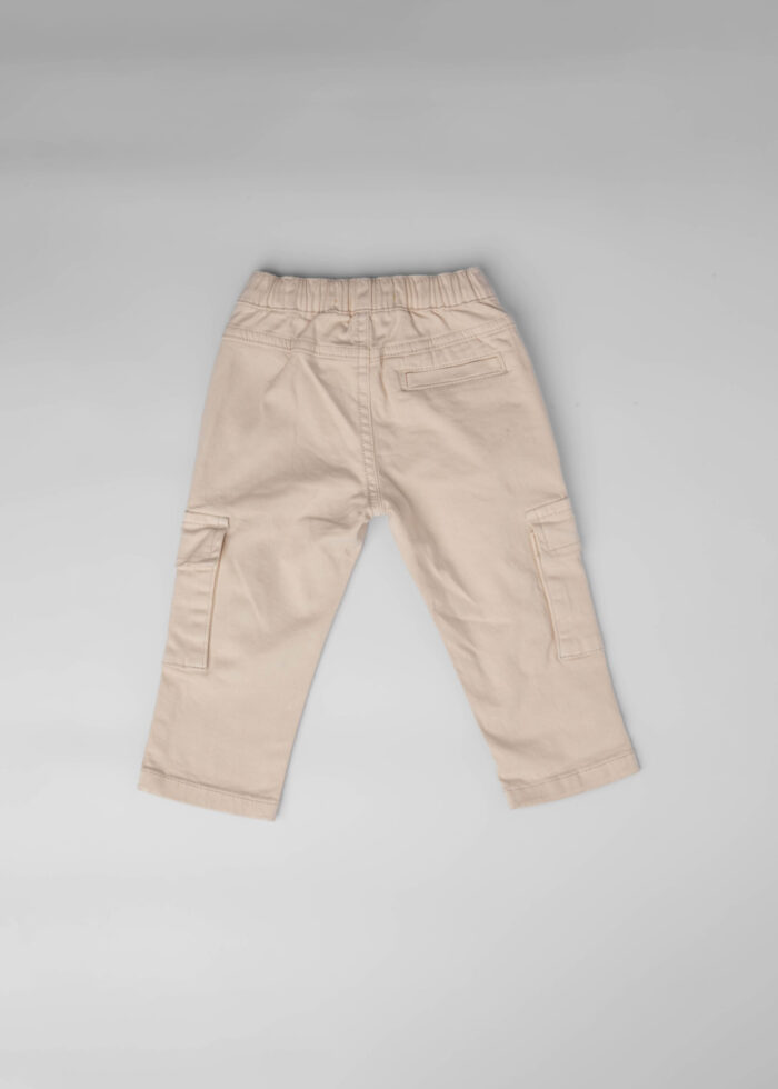⁦بنطلون أطفال بيبي ولادي كتان Baggy Cargo-Fit⁩ - الصورة ⁦2⁩