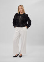Women Tulle Flowers Decor Jacket
