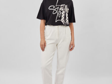 Women Tie Decor T-Shirt