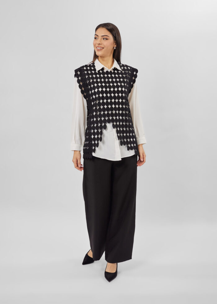 Women Mesh Design Blouse - Image 1
