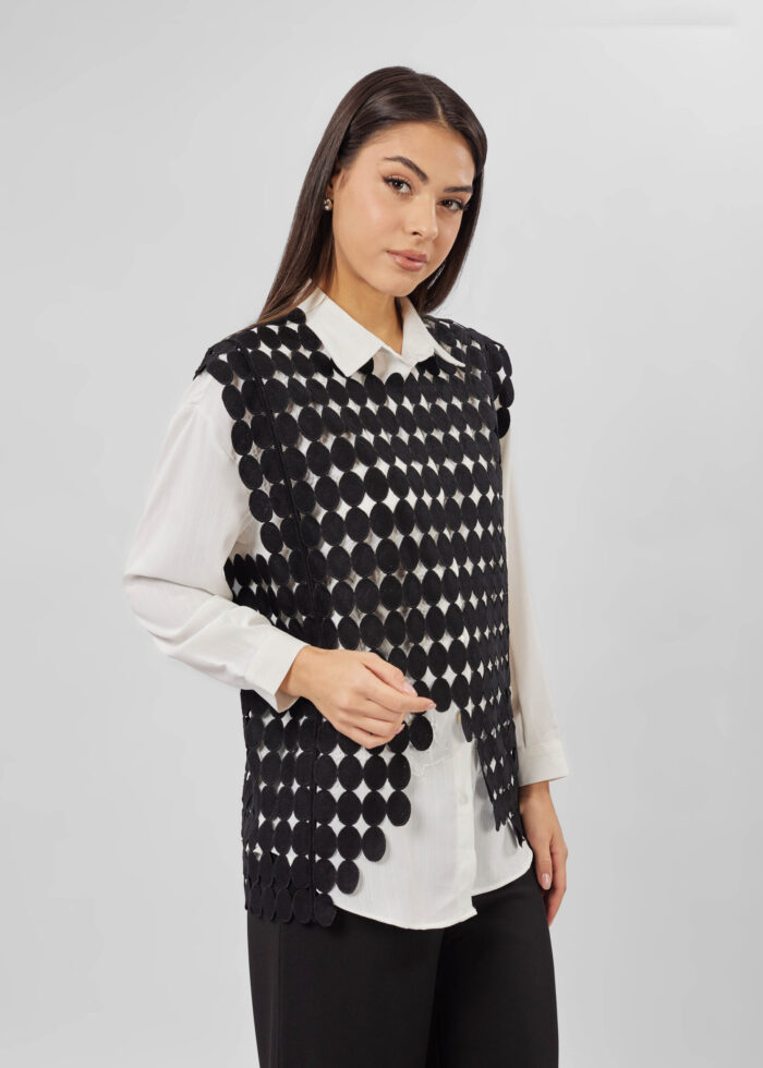 Women Mesh Design Blouse - Image 2