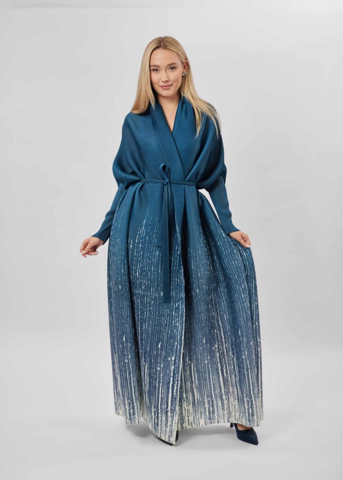 Women Striped Abaya - Image 2