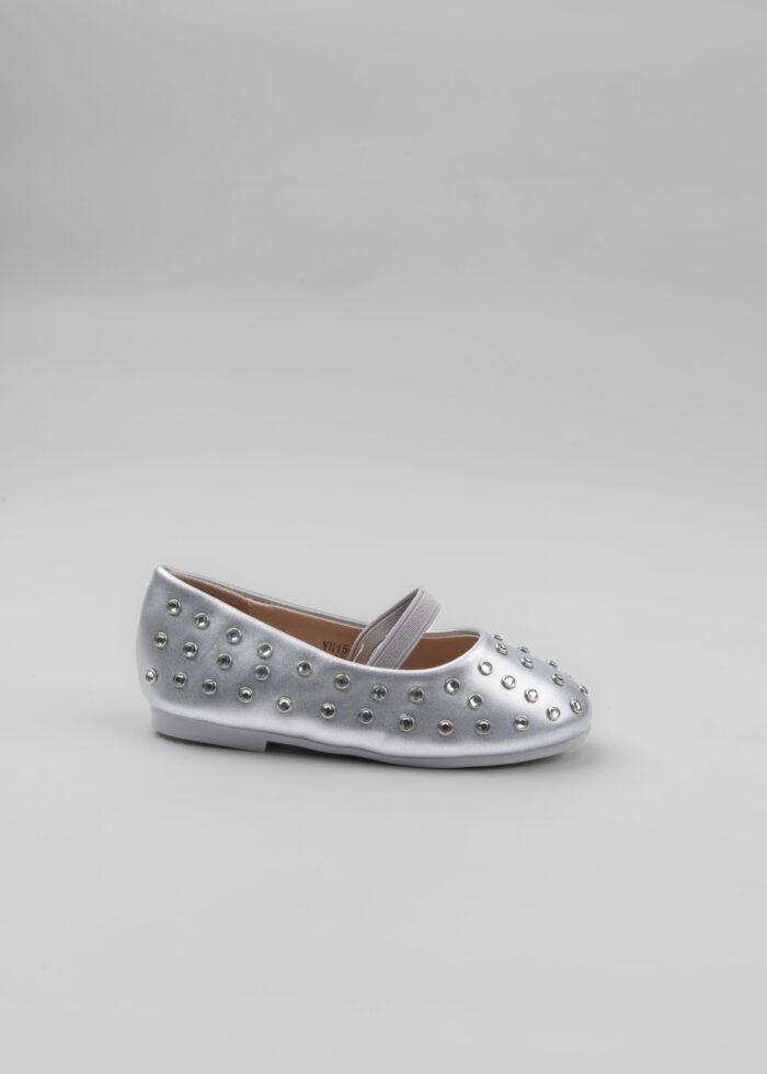 Kids Girl Leather Ballerina Shoes - Image 1