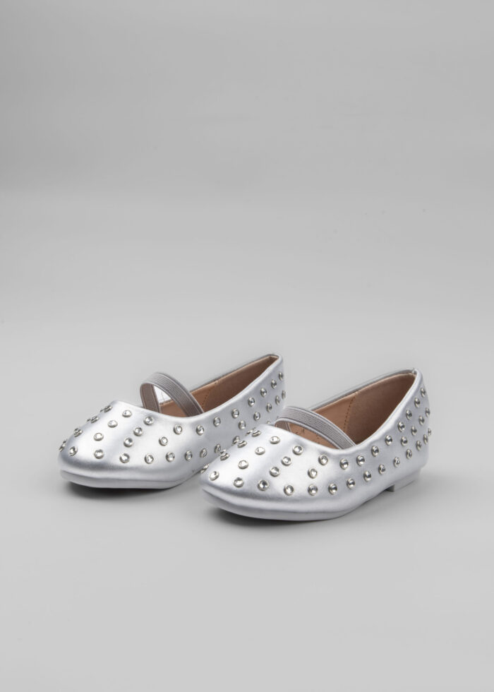 Kids Girl Leather Ballerina Shoes - Image 2