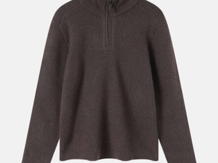 Men Knitted Striped Fabric Blouse
