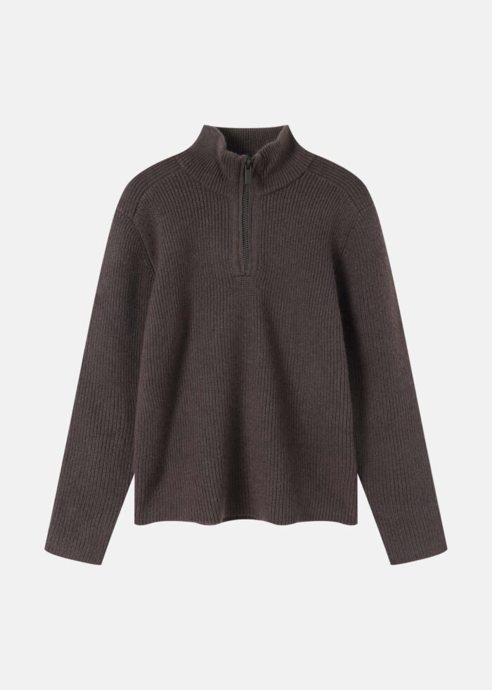 Men Knitted Striped Fabric Blouse - Image 1