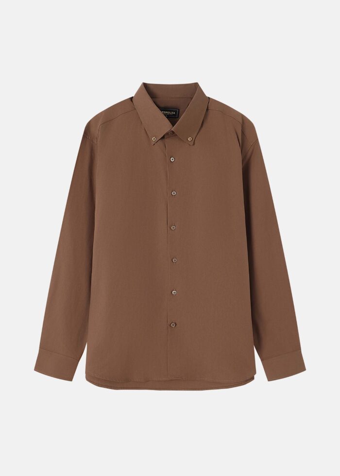 Men Plain Regular-Fit Shirt - Image 1