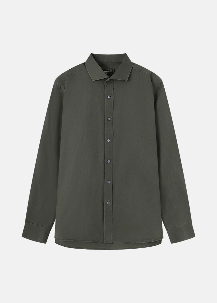 Men Plain Regular-Fit Shirt - Image 1