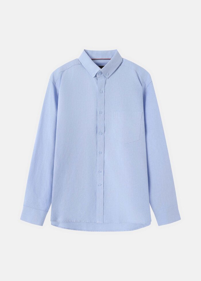 Men Plain Regular-Fit Shirt - Image 1