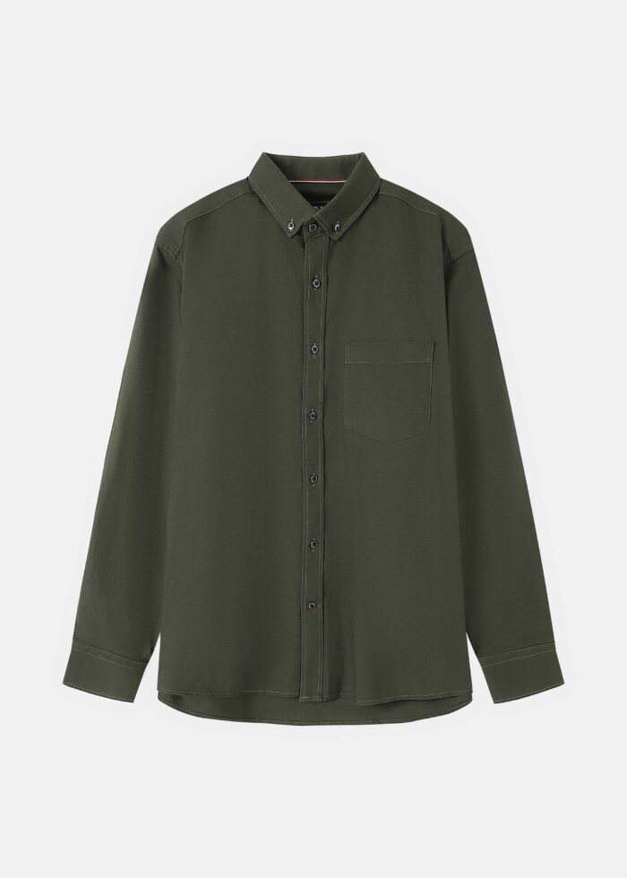 Men Plain Regular-Fit Shirt - Image 1