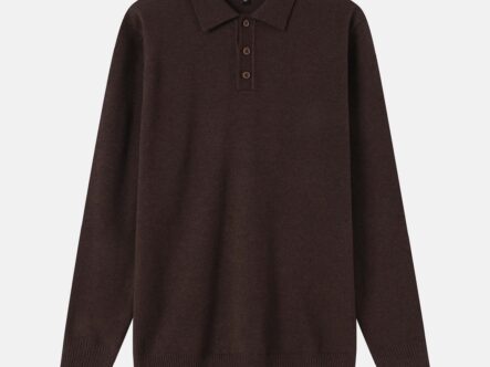 Men Knitted Fabric Polo Shirt