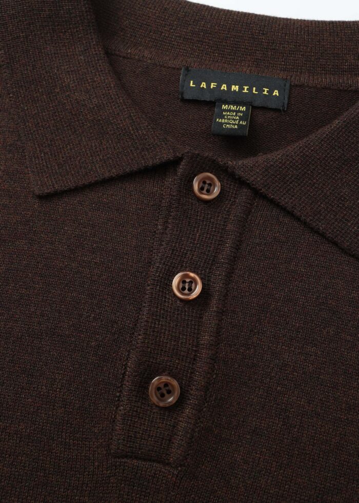 Men Knitted Fabric Polo Shirt - Image 3