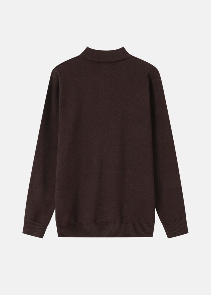 Men Knitted Fabric Polo Shirt - Image 6