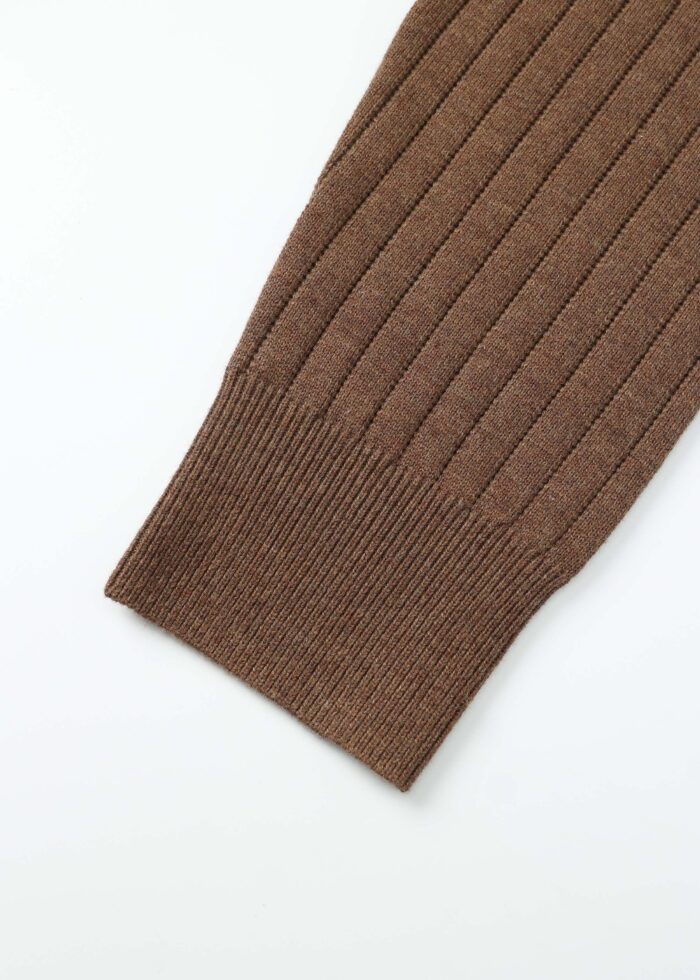 Men Knitted Striped Fabric Polo Shirt - Image 4