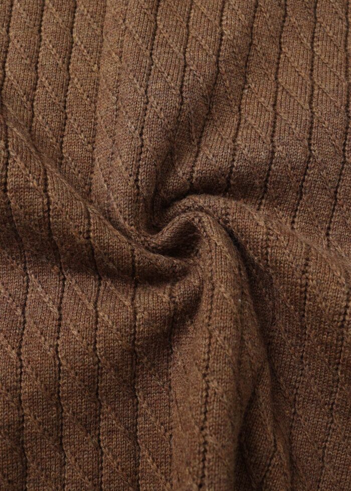 Men Knitted Striped Fabric Polo Shirt - Image 7