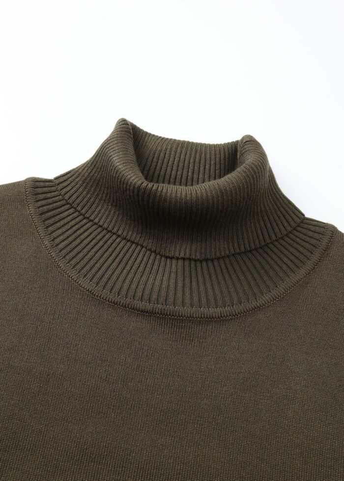 Men Turtleneck Plain Blouse - Image 2