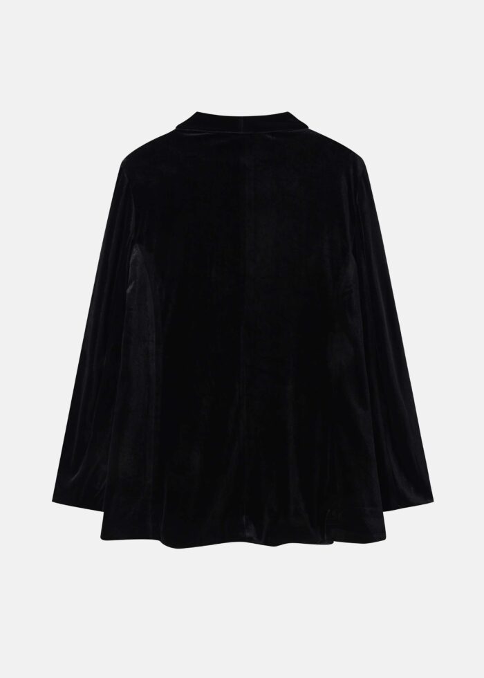 Women Velvet Plain Blazer - Image 7
