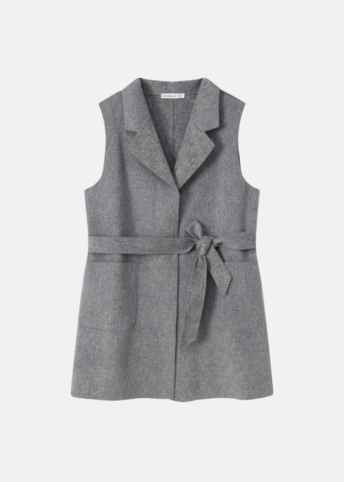 Women Wool Broadcloth Plain Vest - Image 1