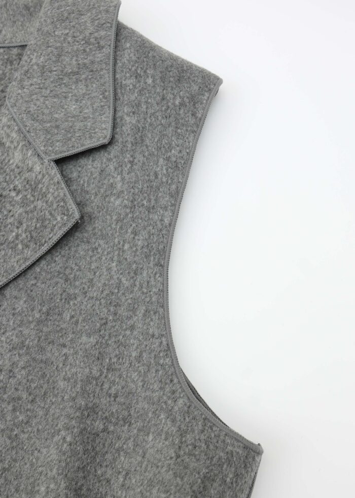 Women Wool Broadcloth Plain Vest - Image 3