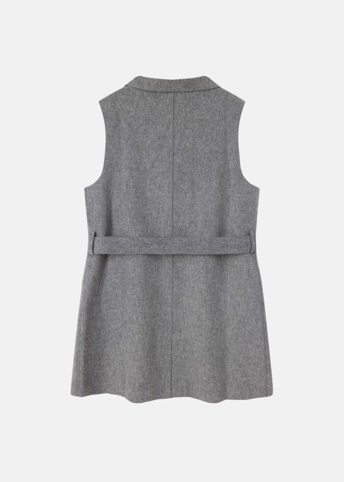 Women Wool Broadcloth Plain Vest - Image 8