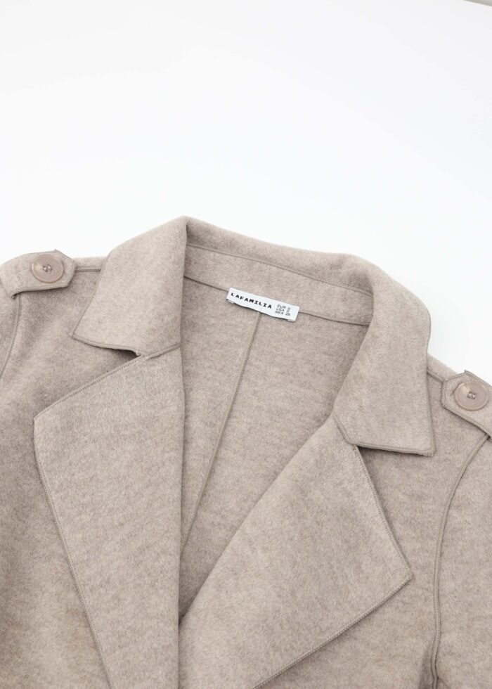 Women Wool Broadcloth Plain Jacket - Image 2
